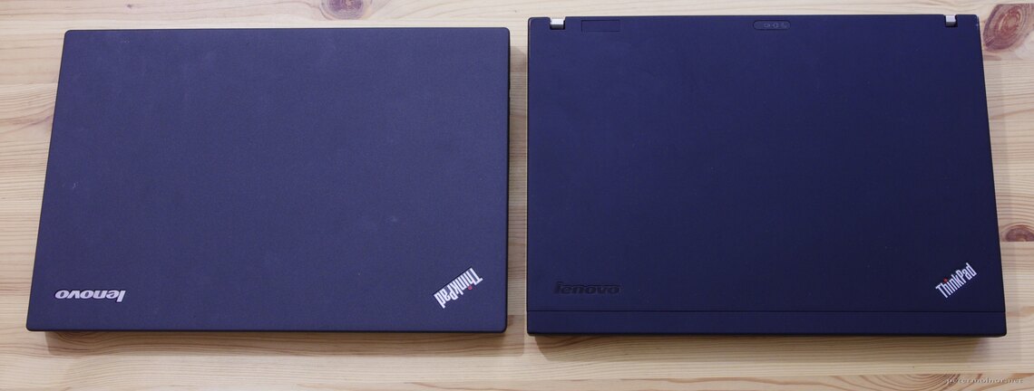 ThinkPad X200: right vs X250: left, top view