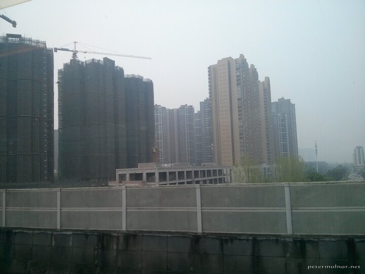 Unmistakenly Asian contruction of flats