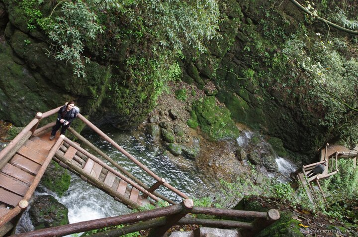 ...with stairs above the brooks...