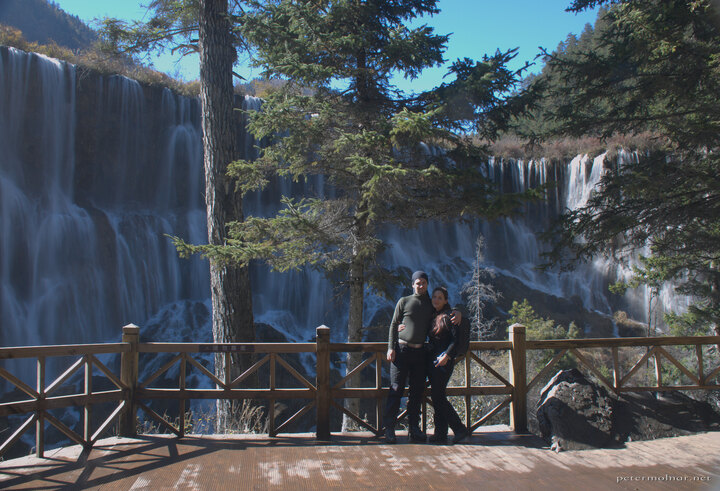 Nuorilang Waterfall with Nora and
Peter