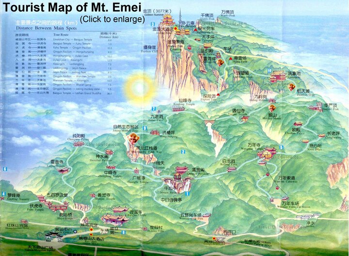 map of Emeishan - you won't get a better one