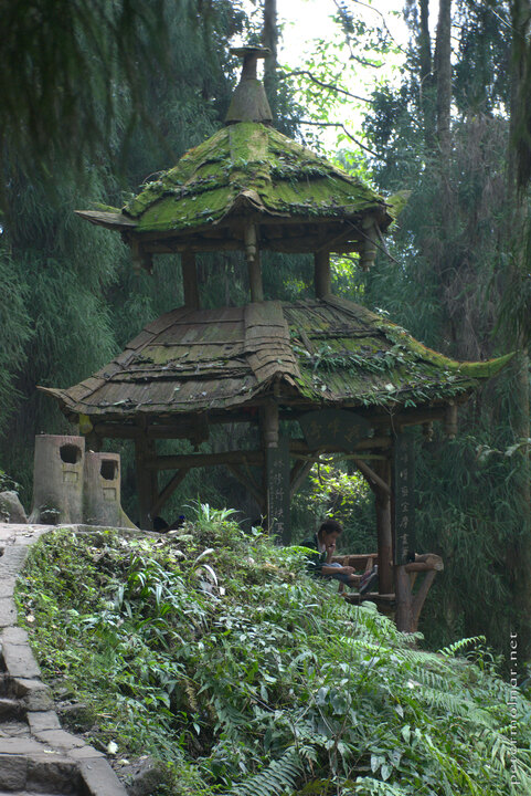 Pavillion to stop for a brief rest on Mount
Qingcheng.