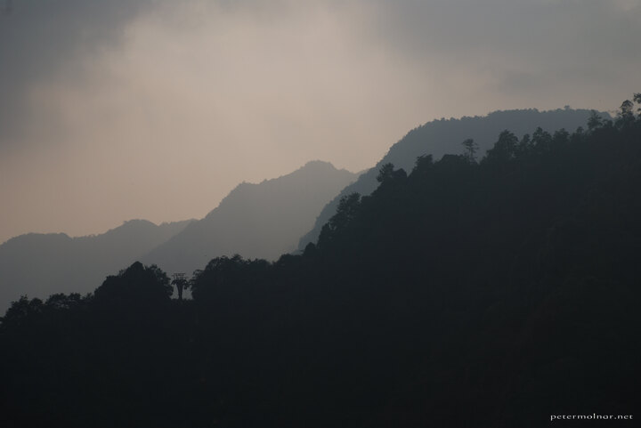 Sunset at the mountains of
Qingcheng