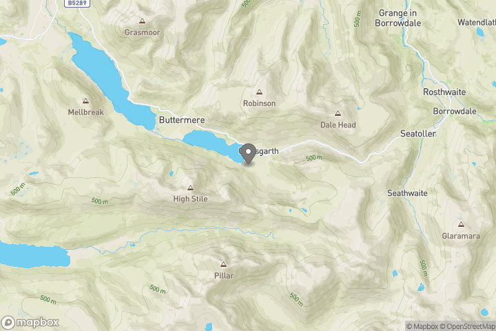 map showing the location where the photo 'A view of Buttermere Lake' was taken at