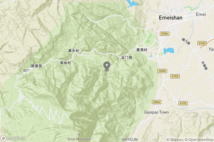 map showing the location where the photo 'A waterfall near Qingyin Pavilion' was taken at