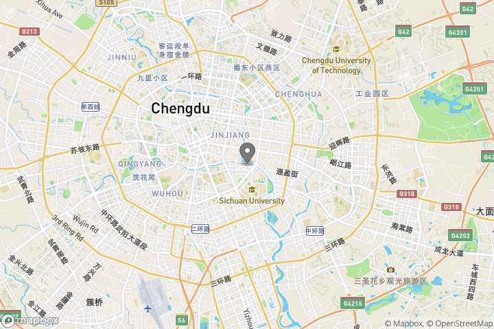 map showing the location where the photo 'Anshun Bridge, Chengdu (closeup)' was taken at