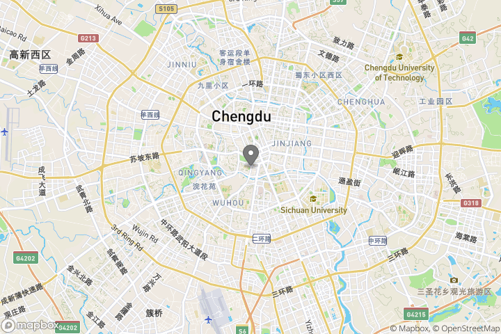 map showing the location where the photo 'Chunxi Road' was taken at