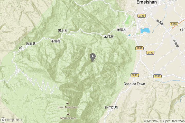 map showing the location where the photo 'Greens of Emei 2' was taken at