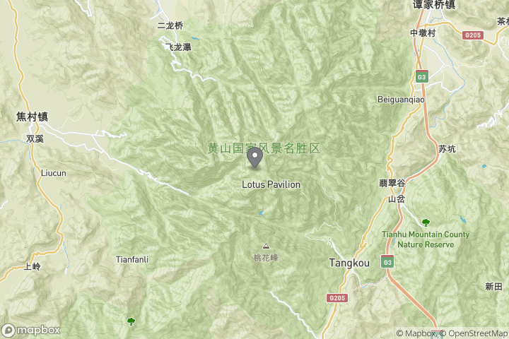 map showing the location where the photo 'Huangshan scenery 4' was taken at