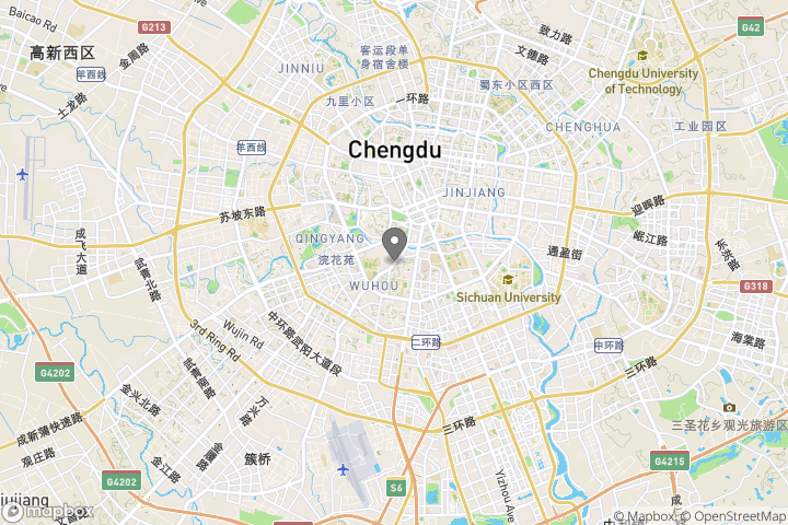 map showing the location where the photo 'Jinli Street at night 1' was taken at