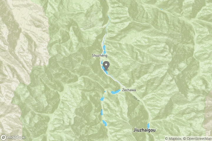 map showing the location where the photo 'Jiuzhaigou: Rhinoceros Lake 2' was taken at