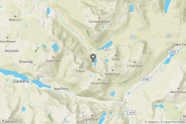 map showing the location where the photo 'Llyn Idwal 1' was taken at