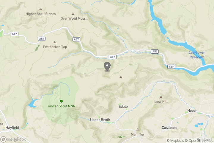 map showing the location where the photo 'Peak District in the winter - skull' was taken at