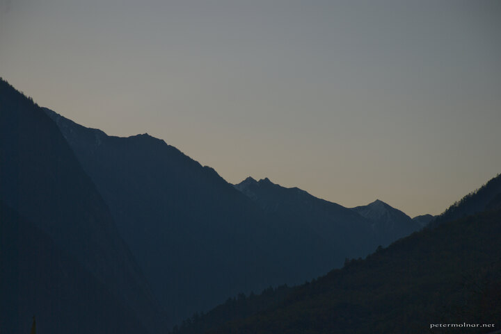 Morning veiw from a Jiuzhaigou accommodation