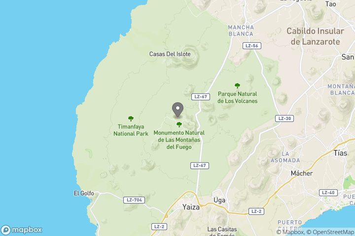 map showing the location where the photo 'The top of Timanfaya' was taken at