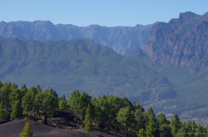 La Palma - view on the volcano route