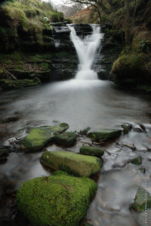 Peak District in the winter - waterfall
