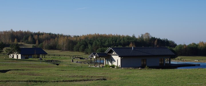 The sauna building and the tea house of Dojo Stara Wies