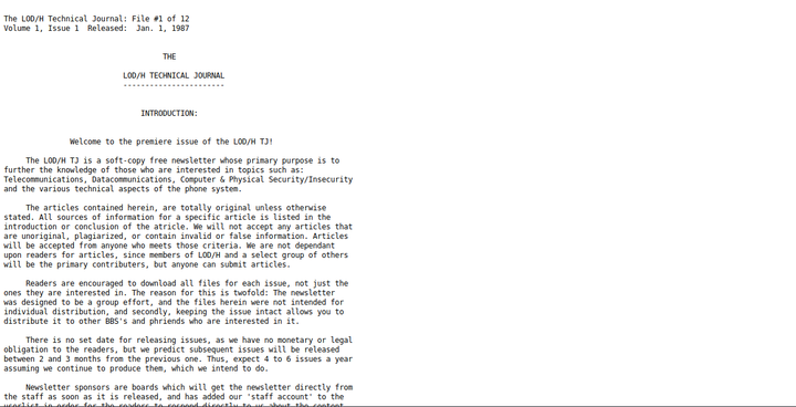 unreadability-lod.png Screenshot of textfiles.com/magazines/LOD/lod-1 - Legion of Doom
technical journal, volume 1, 1987