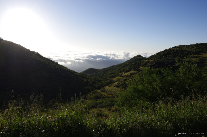 This would be the morning view from the cueva - that is when the clouds are under you and not over you