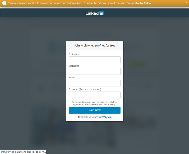 linkedin-public-profile-issues-authwall.png LinkedIn showing a paywall-like 'authwall' for profiles set explicitly
to public for everyone