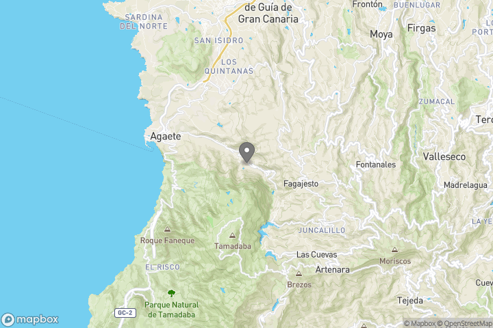 map showing the location where the photo 'Mountains around Agaete' was taken at