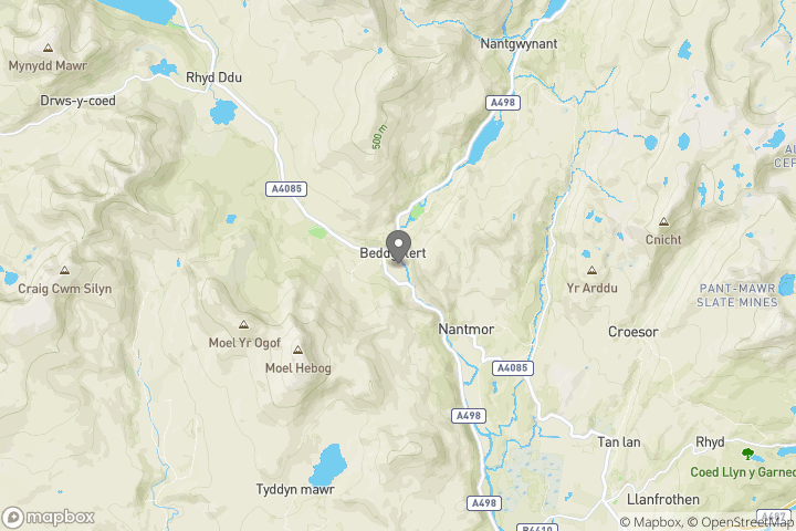 map showing the location where the photo 'Beddgelert' was taken at