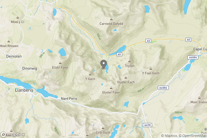 map showing the location where the photo 'Llyn Idwal' was taken at