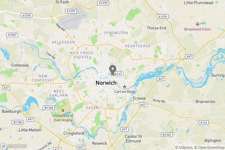 map showing the location where the photo 'Norwich Cathedral Passage' was taken at