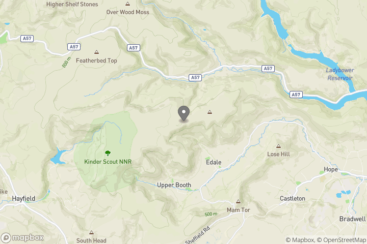 map showing the location where the photo 'Peak District in the winter - valley' was taken at