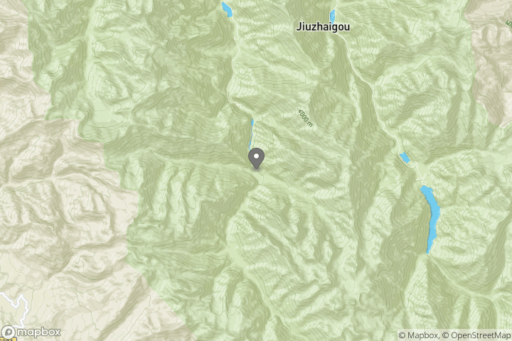 map showing the location where the photo 'Sichuan mountains - a view from Jiuzhaigou Primeval Forest' was taken at