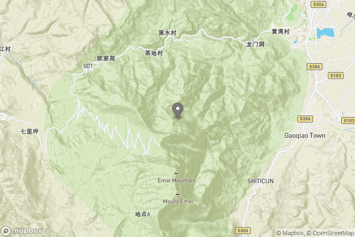 map showing the location where the photo 'Waterfall at Emei Mountain' was taken at